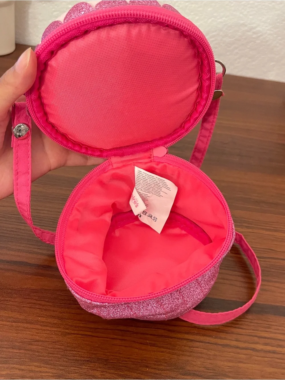 Claire's Pink Cupcake Crossbody Bag with Sprinkles